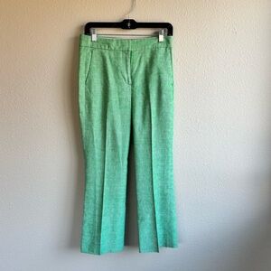 J. Crew Bright Green Linen Trouser Pants